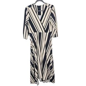 Soft Surroundings Dress Maxi Dress Chanson De Le Fontaine Faux Wrap Dress M